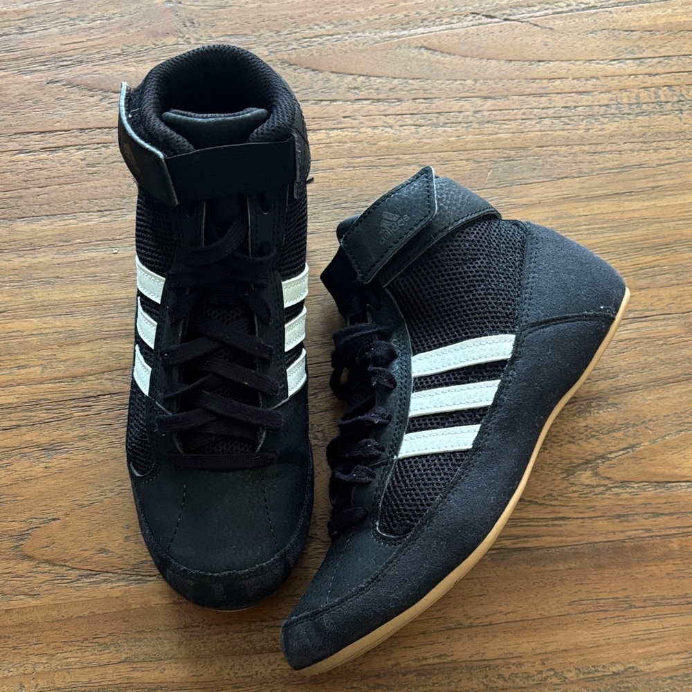 Adidas Kids Black and White High-Top Sneakers